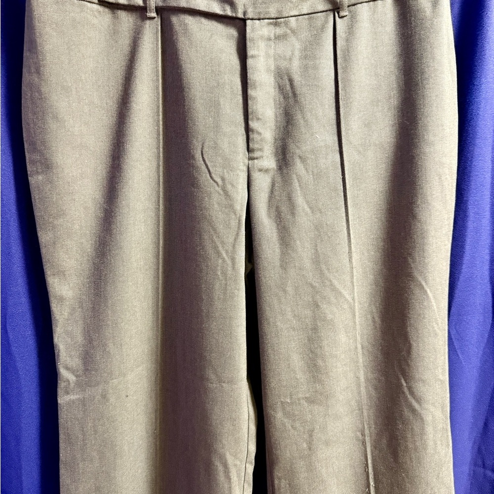 Ryegrass Wide Leg Cropped Trousers Olive Green true color 16 Stretch Culotte Fal